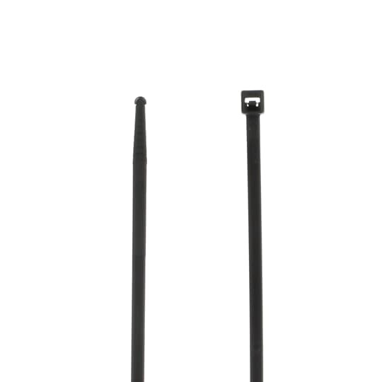 Intermediate Cable Tie, Weather and Ultraviolet Resistant for Indoor and Outdoor Applications, Black Color Nylon 6.6, Length of 147mm (5.8 Inches) for Bundle Diameter 2mm (0.06 Inches) to 50.8mm (2 Inches), Width of 3.6mm (0.14 Inches), Tensile Strength Rating of 134 Newtons (30 Pounds), Operating Temperature of -40 Degrees Celsius (-40 F) to 85 Degrees Celsius (185 F), UL/EN/CSA62275 Type 2/21S Rated for AH-2 Plenum and as a Flexible Cable and Conduit Support, 1000 Pack