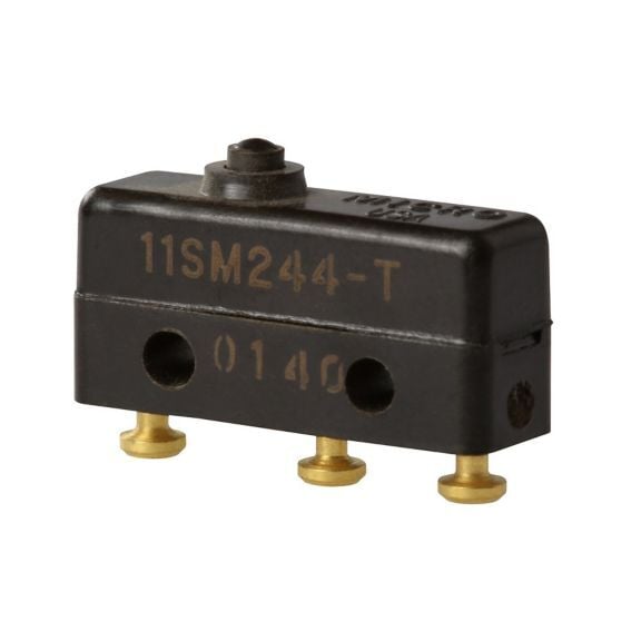 MICRO SWITCH SM Series Subminiature Basic Switch, Single Pole Double Throw (SPDT), 250 Vac, 5 A, Pin Plunger Actuator, Solder Termination