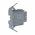 Eaton Crouse-Hinds series Square Switch Box, 4"; Bracket and nails, NM clamps, 1-5/8"; PVC, Angle, Single-gang, 18.0 cubic inch capacity