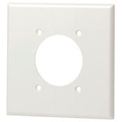 2-Gang Flush Mount 2.15-Inch Diameter, Device Receptacle Wallplate, Midway Size, Black