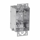 Eaton Crouse-Hinds series Switch Box, (1) 1/2", 2, AC/MC clamps, 2", Steel, Ears, Gangable, 10.0 cubic inch capacity