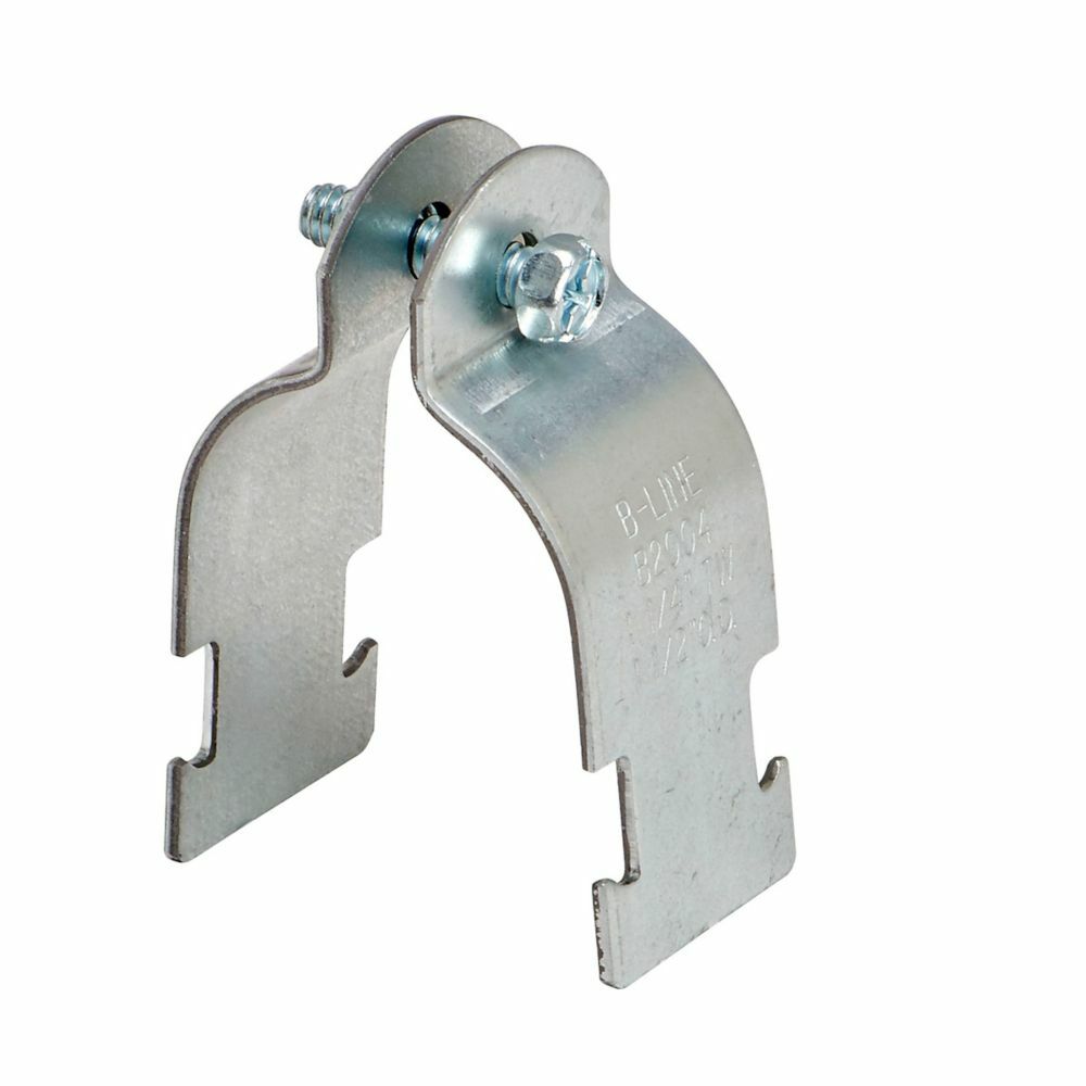 Eaton B-Line series pre-assembled O.D. pipe and conduit clamp, 0.0740" H x 2.9510" L x 1.25" W, Steel, Stainless steel type 316