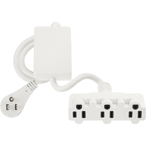 Maestro Wireless Plug-in Appliance Module, Plug-in general purpose switch, 15A, 3 receptacles in white