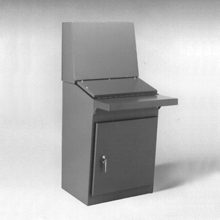 Eaton B-Line series console enclosures and accessories, 36" height, 24" length, 36" width, NEMA 12, Hinged cover, AC-12 console, Ground mount, Medium single door, No mounting provisions, Carbon steel, Oil-resistant gasket