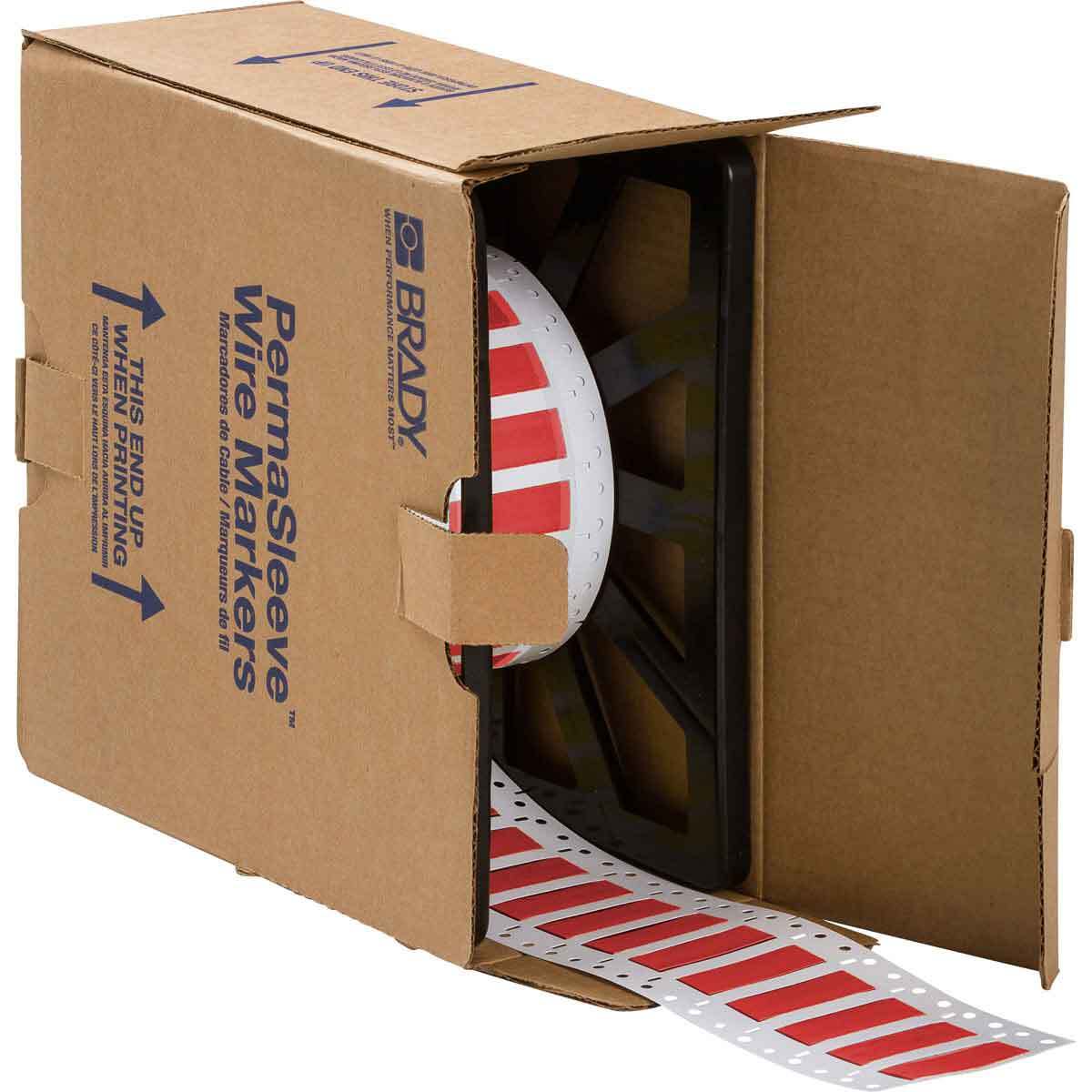 B-7641 Heat Shrink Sleeve 0.439 in H x 2 in W 1 Sided 1000/RL Rows 1 Red