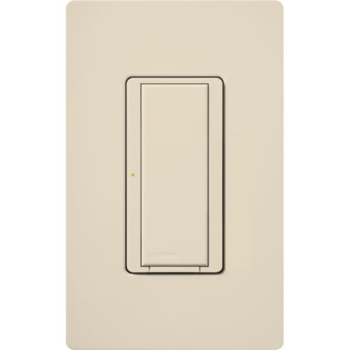 Maestro Wireless Switch, Incandescent/Halogen, Magnetic Low-Voltage, Electronic Low-Voltage, Non-Dim Fluorescent, Specification grade, multi-location/single-pole, 120V/8A light or 3A fan or 1/4 HP motor 277V/8A light or 3A fan in light almond Vive enabled
