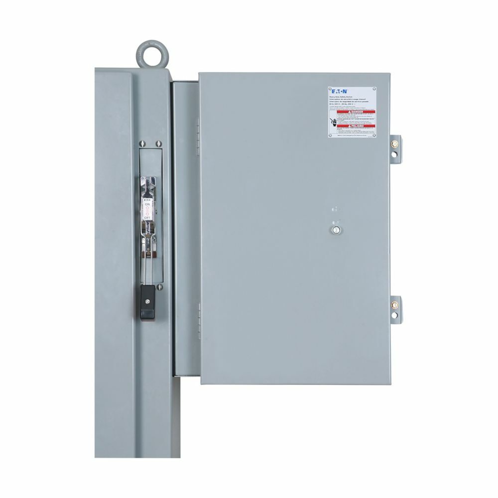 Eaton OEM line isolation switch, 400 A, NEMA 12/3R, Galvanized steel, Class J fusible, Fusible without neutral, Three-pole, Three-wire, 600 V, (2)#1/0-(2)300 kcmil; or (1)#1/0-(1)750 kcmil Cu/Al