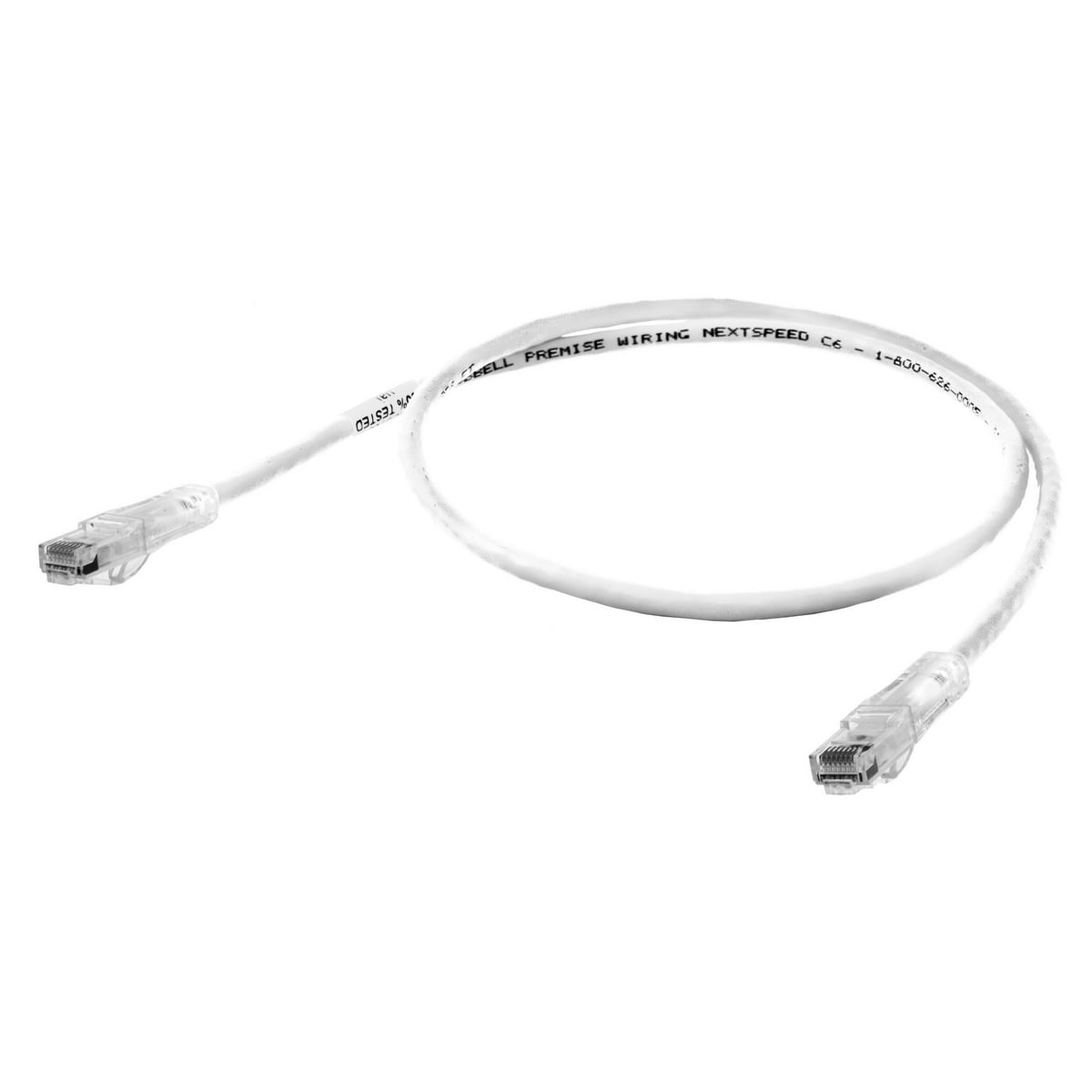 Patch Cord, Speed Gain, Cat6, Slim, White, 10'