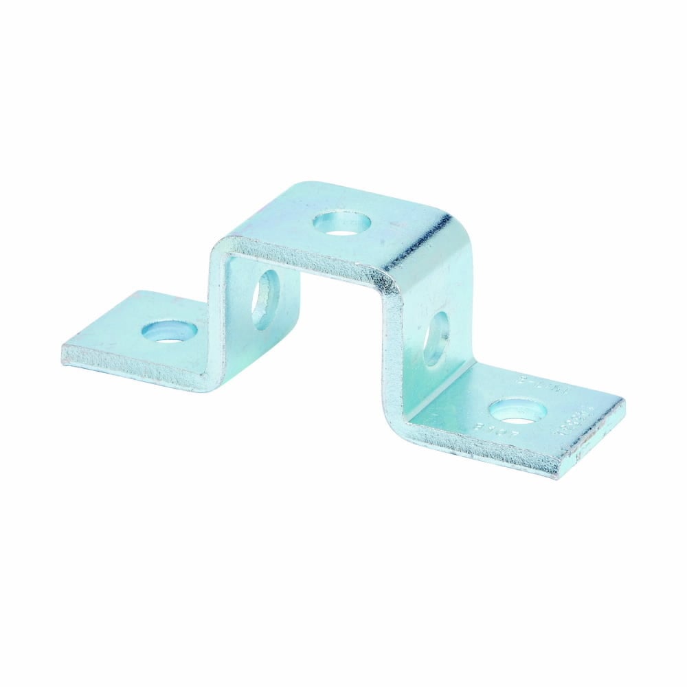 Eaton B-Line series U-support, 1.62" H x 5.43" L x 1.62" W, Steel, DURA GREEN, 1/4" Gauge, Five hole u support