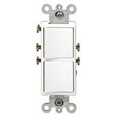 15 Amp, 120/277 Volt, Decora Brand Style Single-Pole, AC Combination Switch, Commercial Grade, Grounding, Light Almond