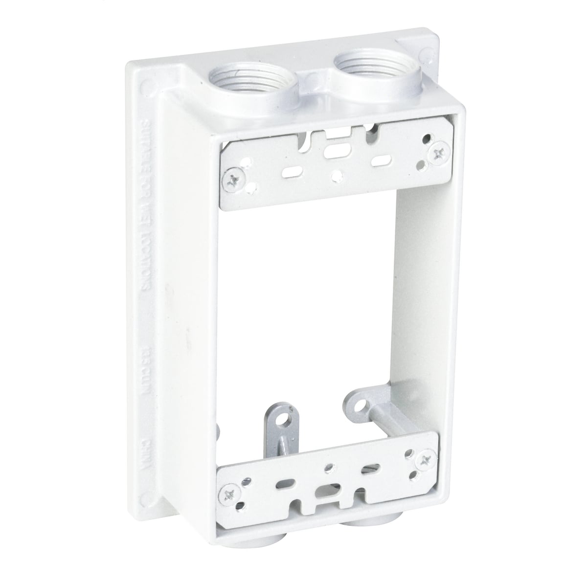 1-Gang 1/2 in. 4-Hole Extension Ring - White