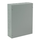 Screw-Cover Enclosure Type 1 with Knockouts, 24x12x8, Gray, Steel