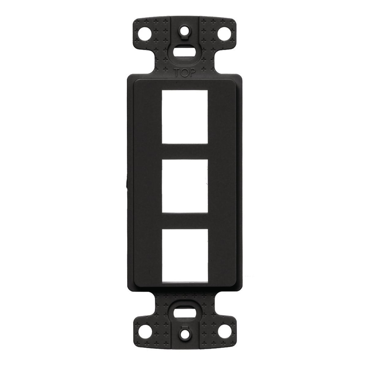 NetSelect Products, Plate Decorator Frame, Keystone, 3-Port, Black