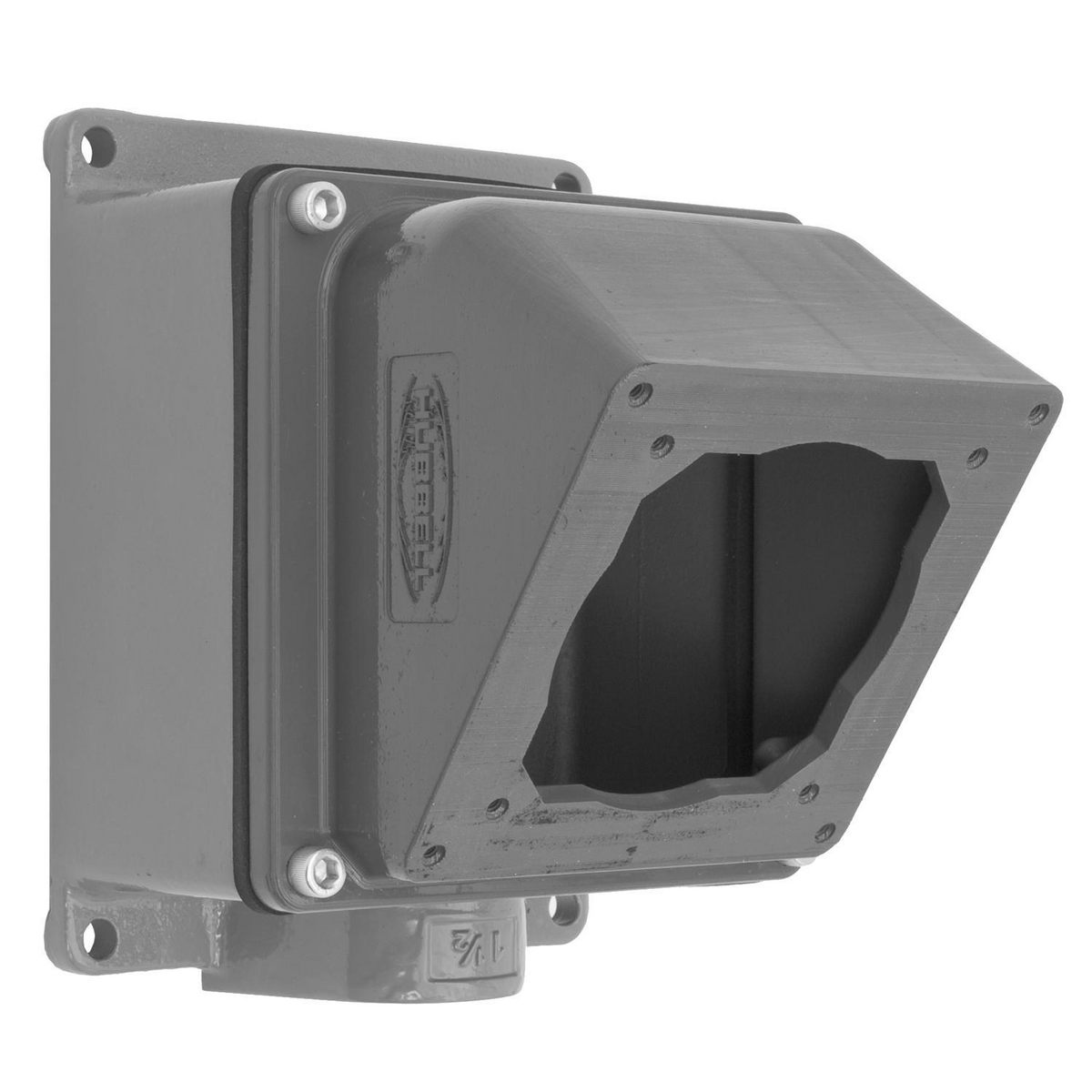Heavy Duty Pin and Sleeve Receptacle or Inlet Angle Box, 4-Way, 60 or 100A