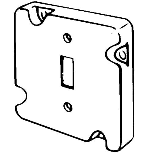 Features:Configuration One Toggle Switch, Standard:UL E18095, Material:Steel, Shape:Square, Size:4.6875 X 4.6875 X 0.5IN, Cubic Capacity:10CI