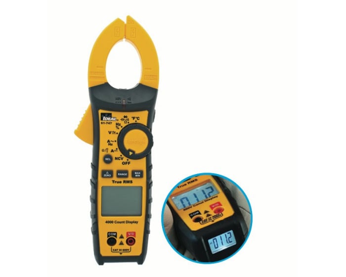 400A AC/DC TRMS ClmpMtr,TightSit,w/Flshlt,NCVT&Tmp