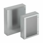 Eaton B-Line series wall mounted panel enclosure,16" height,6" length,16" width,NEMA 4X,Hinged cover,SDSS4 enclosure,Wall mount,Medium single door,Thru holes,opt. external mounting feet,304 stainless steel,Seamless poured in-place gasket