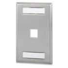 1-Port Single Gang S.Steel Faceplate with Labeling Window
