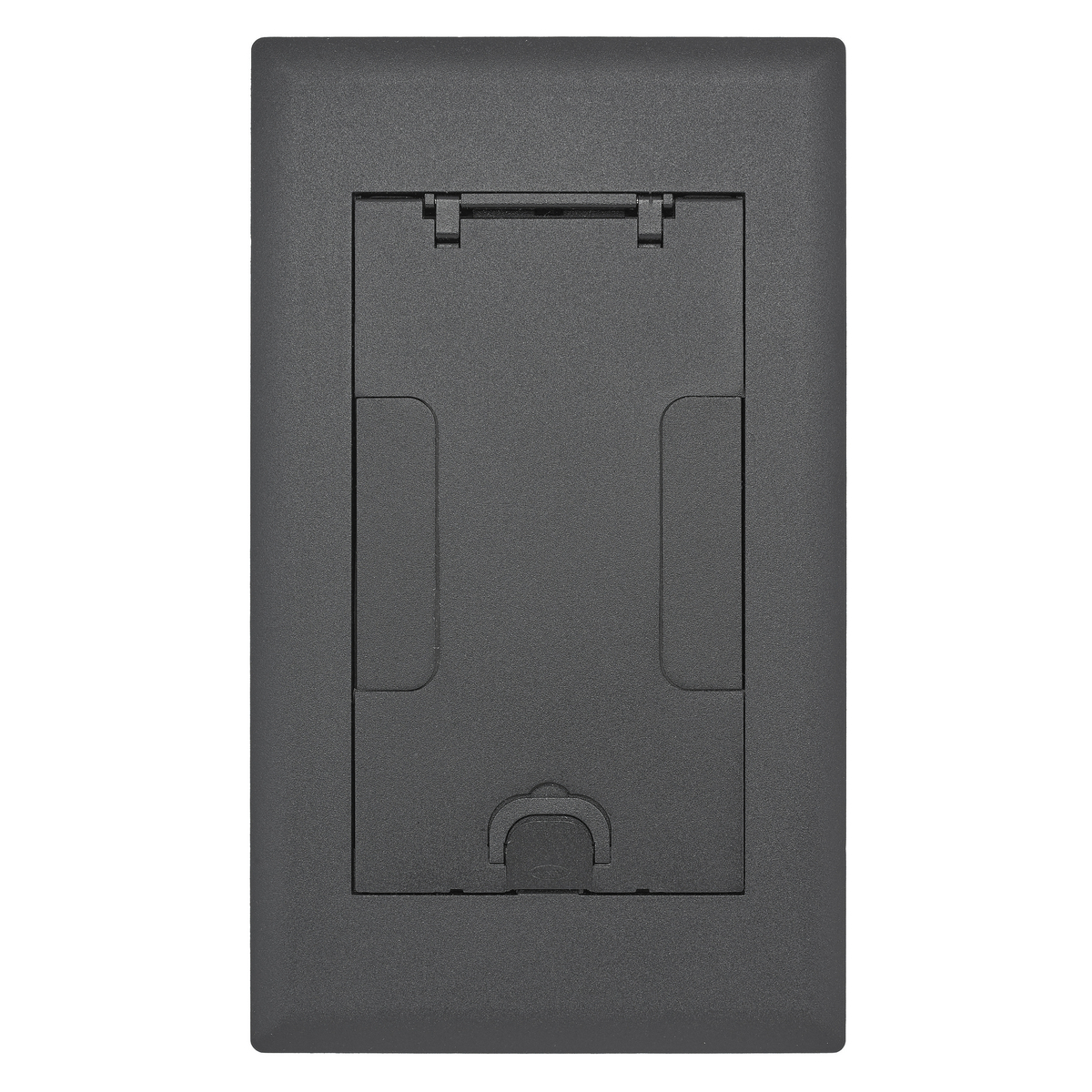 Raised Access or Wooden Floors, Recessed, 2-Gang AFB Series, Cover Assembly, Black Powder Paint Finish