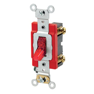 1221-7PR Self-Grounding AC Quiet Toggle Switch, 277 V AC, 20 A, 2 hp Power Rating