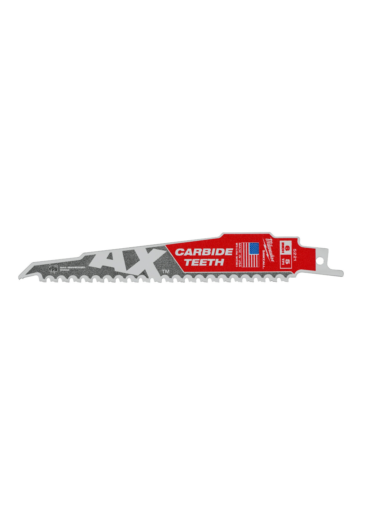 The Ax with Carbide Teeth SAWZALLBlade 6 in. 5T