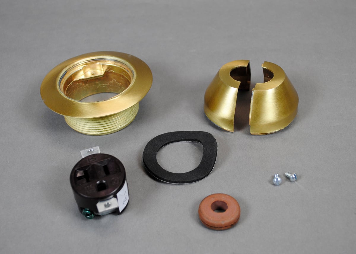 SRV FTG-20A SGL RECEPT-BRASS