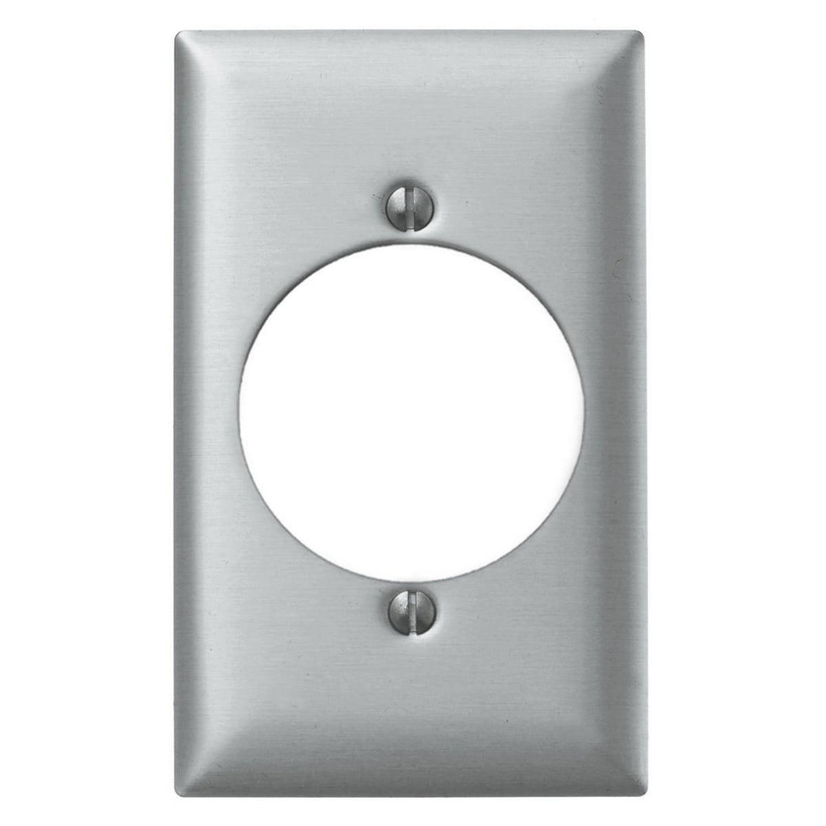 Wallplates and Boxes, Metallic Plates, 1- Gang, 1) 2.15" Opening, Standard Size, Aluminum.