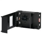Small Wall-Mount SDX Enclosure, empty, with solid metal door, no lock. Accepts up to (2) SDX adapter plates or (2) SDX MTP cassettes (sold separately).