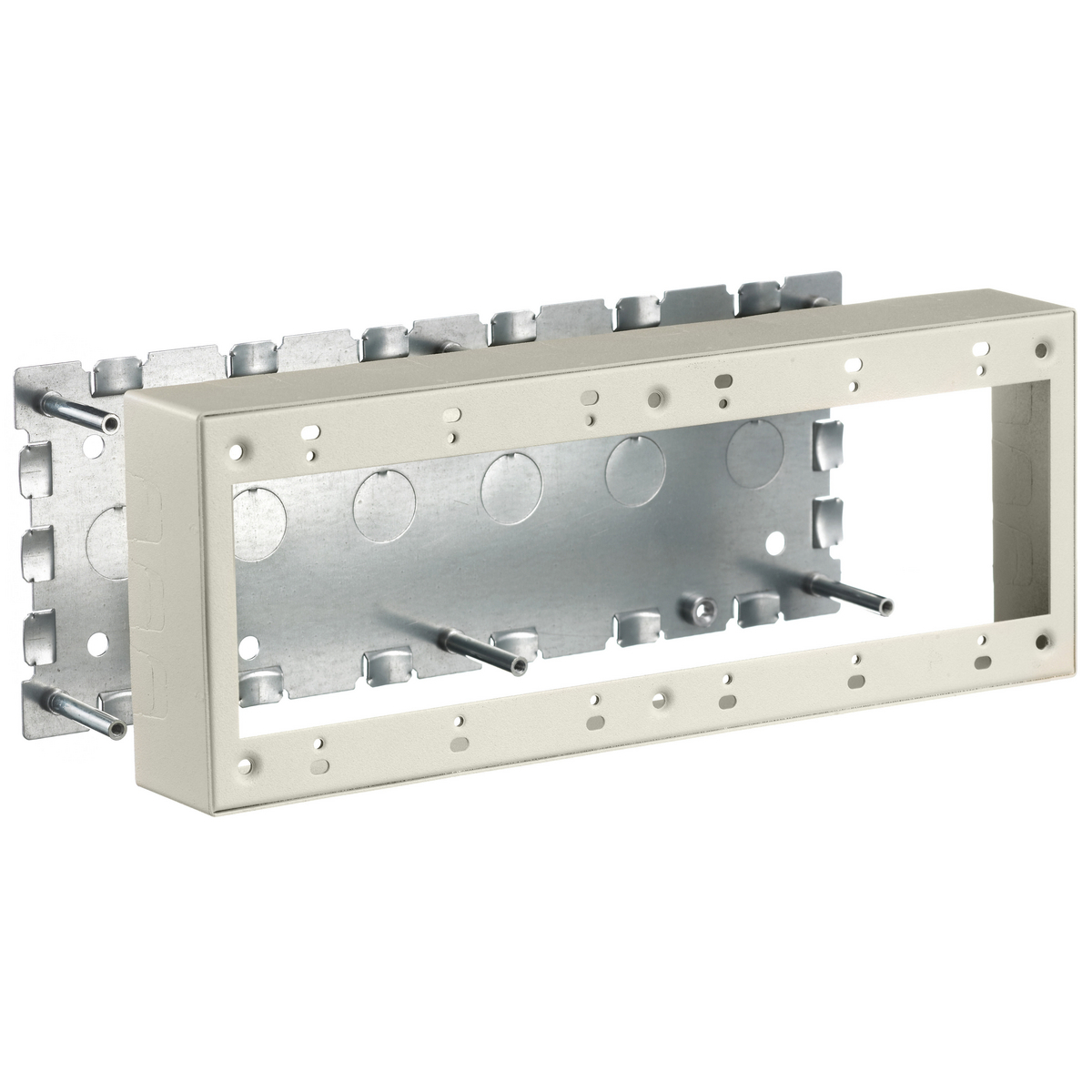 Metal Raceway Box, 6-Gang, Standard Depth, HBL500/700/750 Series