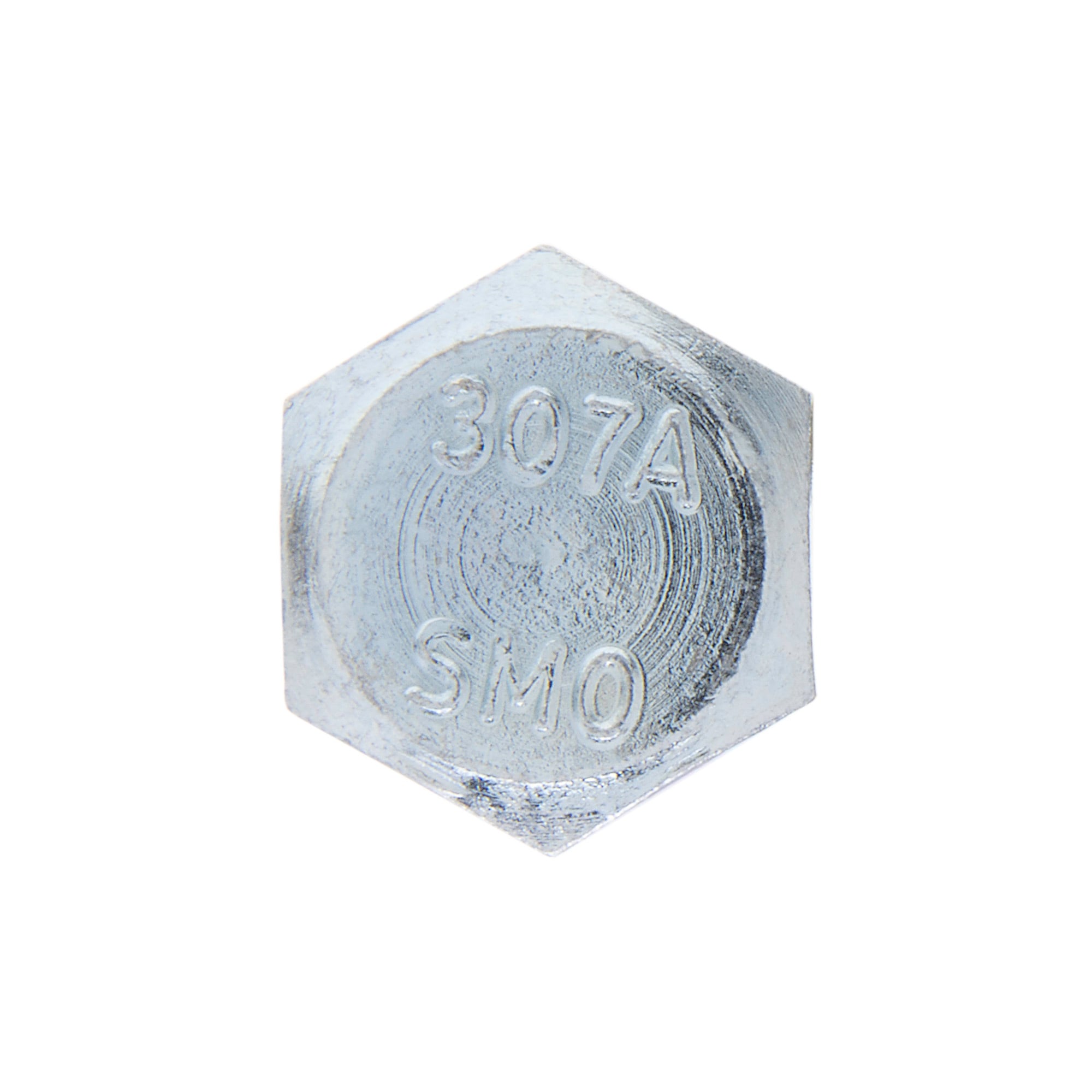 Bolt, 1/4-20 in. size, 1/2 in. length, Hex head, Zinc, 100 per pack