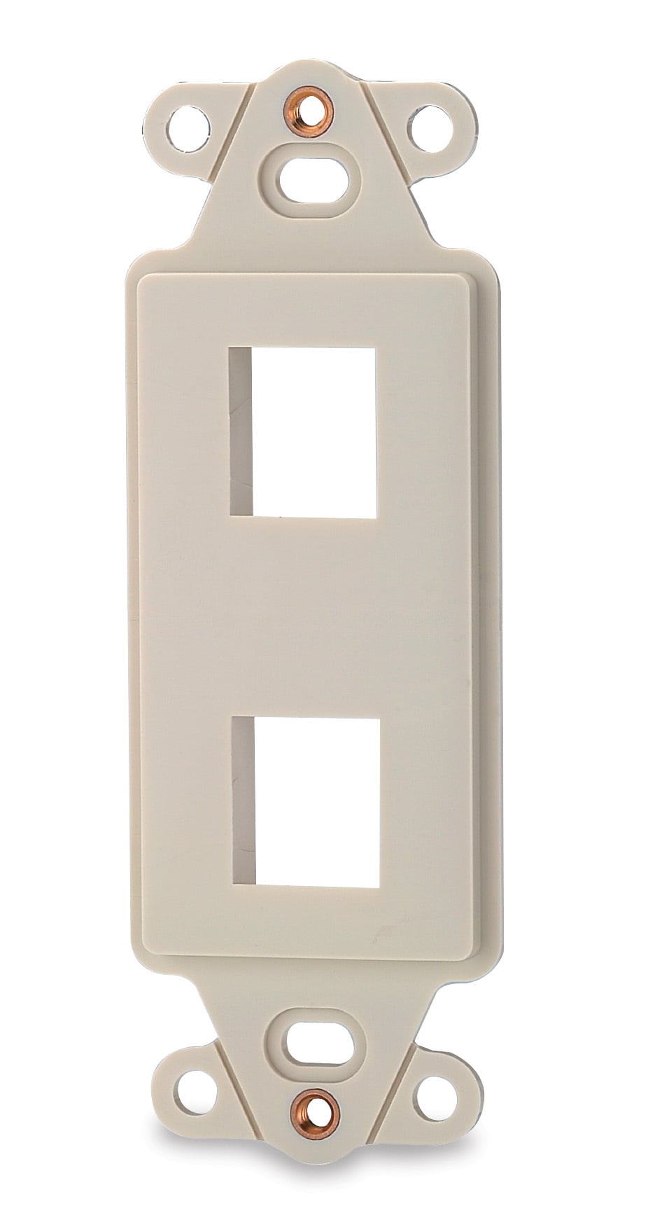 2-Port Decora Style Keystone Adapter, Light Ivory