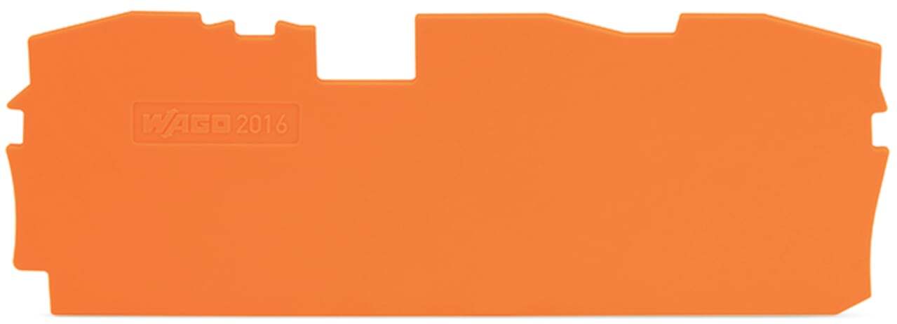 End and intermediate plate; 1 mm thick; orange