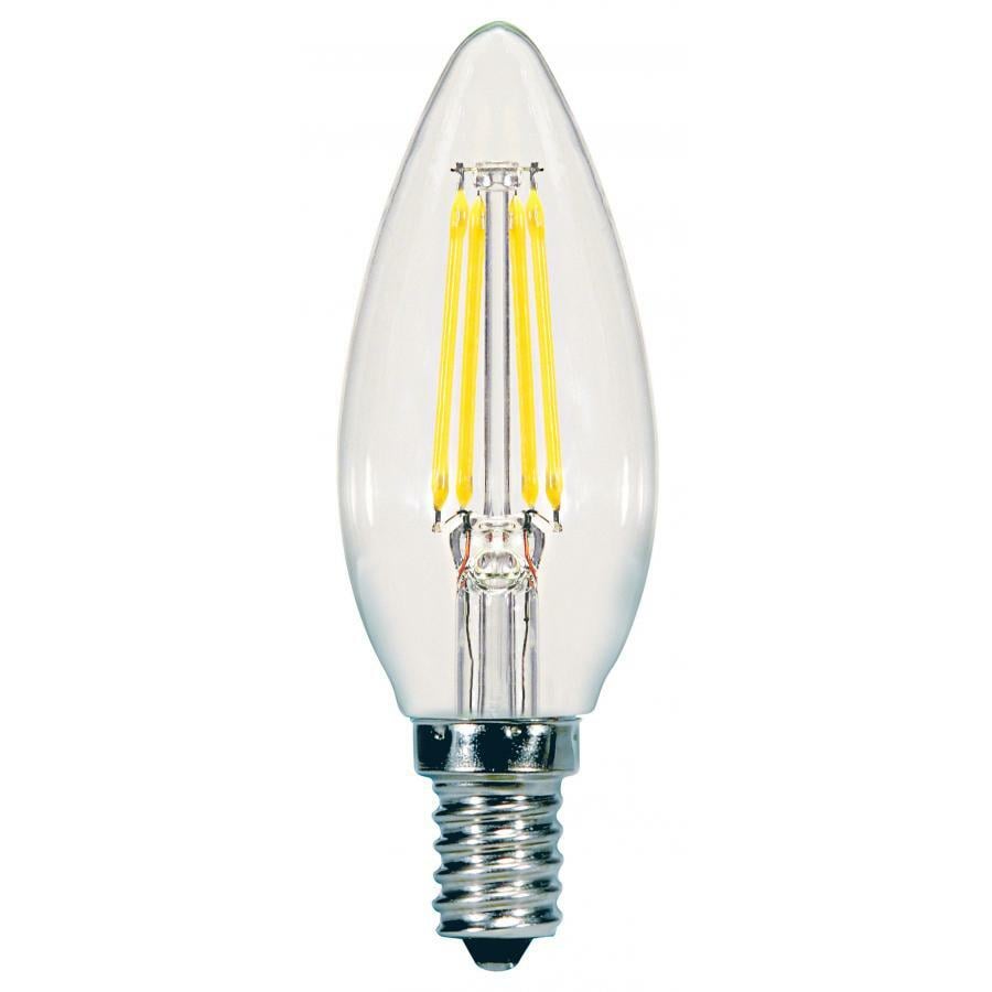 5.5 Watt C11 LED - Clear - Candelabra Base - 3000K - 500 Lumens - 120 Volts