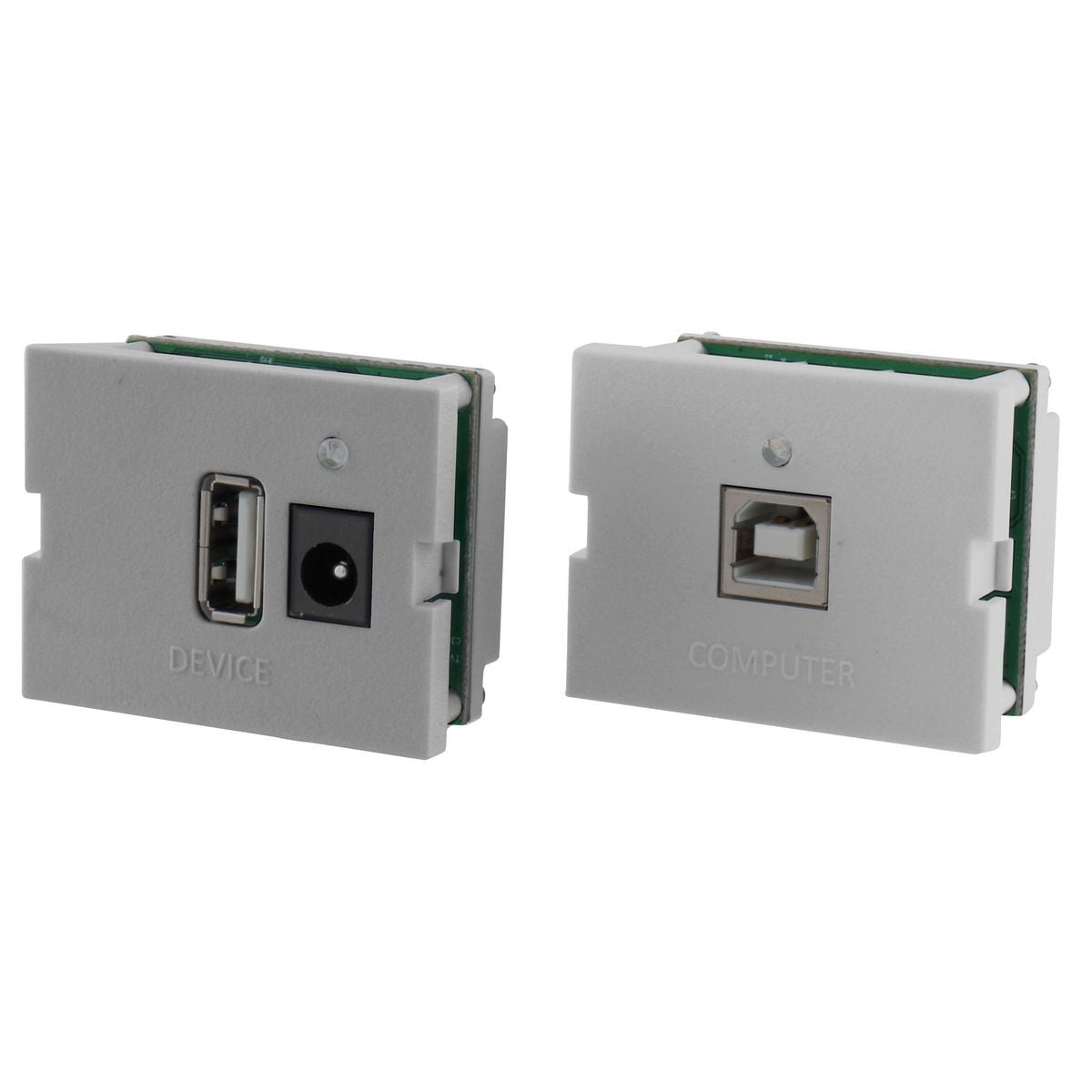 USB Connector, 2.0 TR/TX Kit, A/B, 110 Terminals, 1.5-Unit, Gray