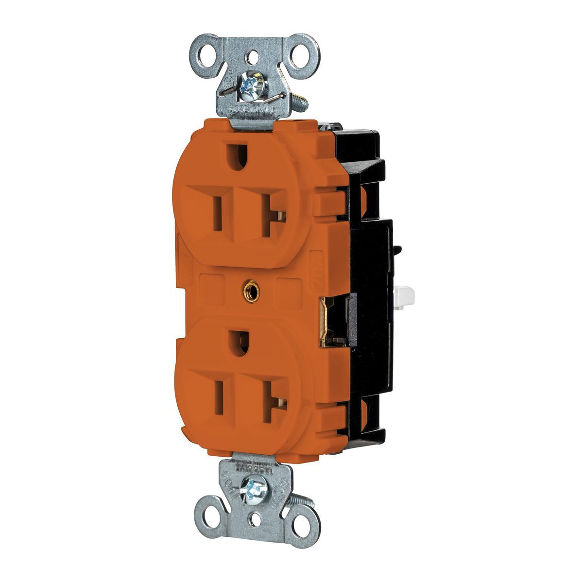 Straight Blade Devices, EdgeConnect, Hubbell-Pro Receptacle, Industrial Grade, 2-Pole 3-Wire, 20A 125V, 5-20R, Screwless Terminal, Orange