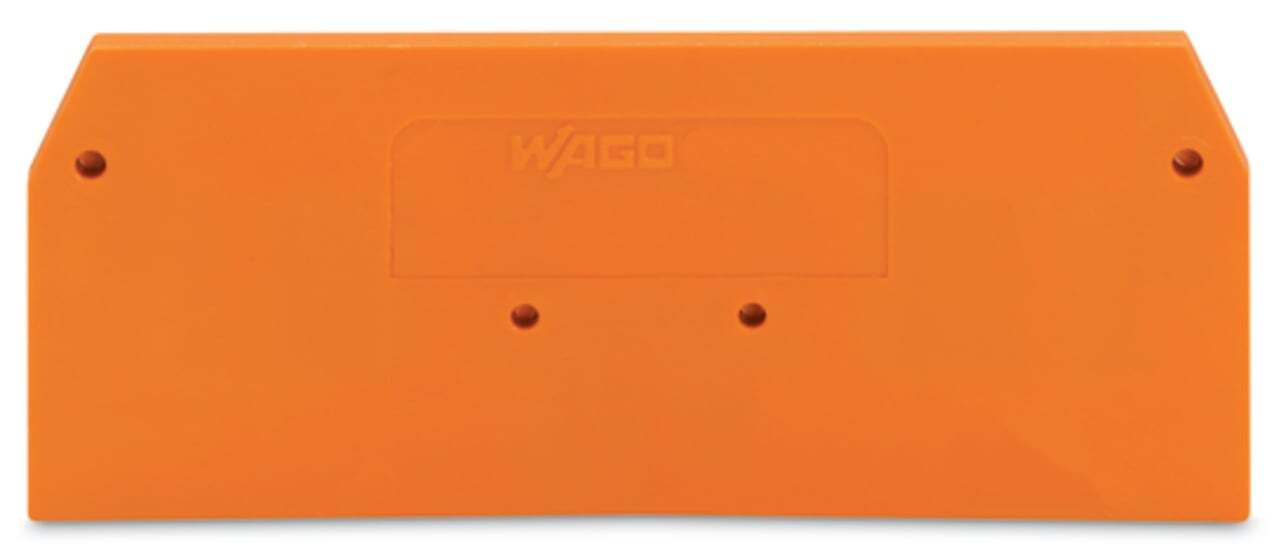 End and intermediate plate; 2 mm thick; orange