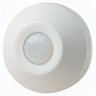 Ceiling Mount Self-Contained Occupancy Sensor, 1000W INC 500VA FL, 220VAC 50Hz, PIR, 360 Degree, 530 sq. ft. Coverage, White