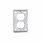 Eaton Crouse-Hinds series Condulet FS/FD duplex receptacle cover, Malleable iron