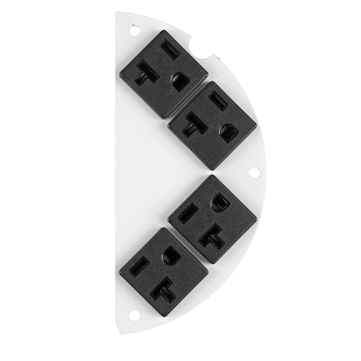 Hubbell Wiring Device Kellems, In-Floor Delivery Systems, Fire RatedPoke Throughs, SystemOne, 6" Series, Sub Plate, 50/50 Split, Right Side,4) Cube Receptacle Openings
