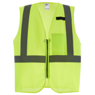 Class 2 High Visibility Yellow Mesh One Pocket Safety Vest - S/M