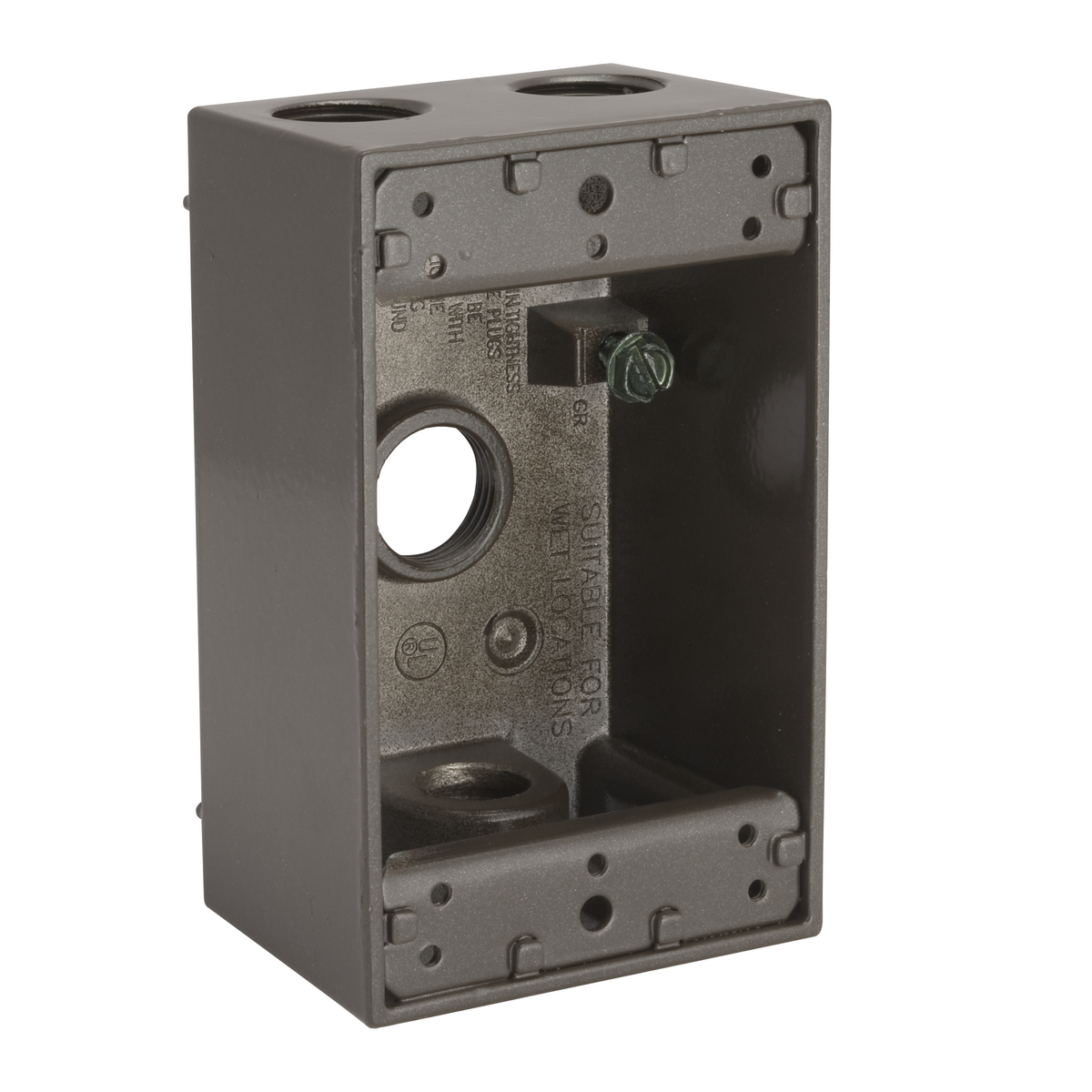 2 In. Deep, with Lugs - Bronze Four Threaded Outlets - 4-1/2 In. x2-3/4In.