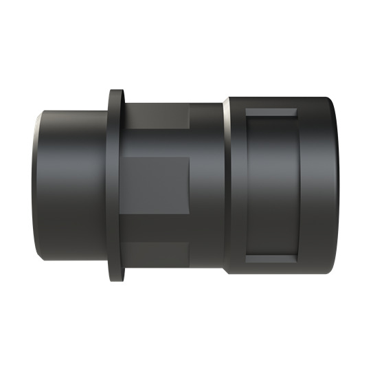 PMAFIX Straight Black Connector with Universal Safety Clip, Material - Polyamide 6, Thread Type - Metric, Thread Size -M25x1.5, Conduit Size NW - 17
