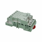 Eaton D7 Series Socket, Used with D7PR4 and D7PF4 Relays, Module size A, 300V nominal voltage, 16A nominal current, DIN rail/panel mount, Screw clamping wire connection, IP20 enclosure