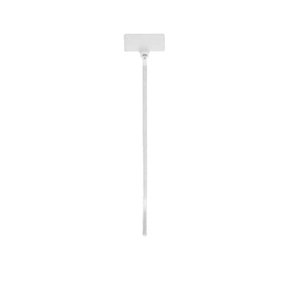 Identification Cable Tie, Natural Polyamide (Nylon 6.6) for Temperatures up to 85 Degrees Celsius (185 F) for Indoor Applications, Length of 91mm (3.6 Inches), Width of 2.3mm (0.09 Inch), Thickness of 1mm (0.04 Inch), Tensile Strength Rating of 80 Newtons (18 Pounds), Marking Pad Size of 20mm (0.8 Inch) x 10 (0.4 Inch)