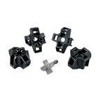 Cable Tie Heavy-Duty Application Stud Mount Fastener, Black Nylon 66, Weather and Ultraviolet Resistant, Stud Mount Mounting - 0.625 Inch (15.88mm) Stud, Four-Way Multi-Directional Design