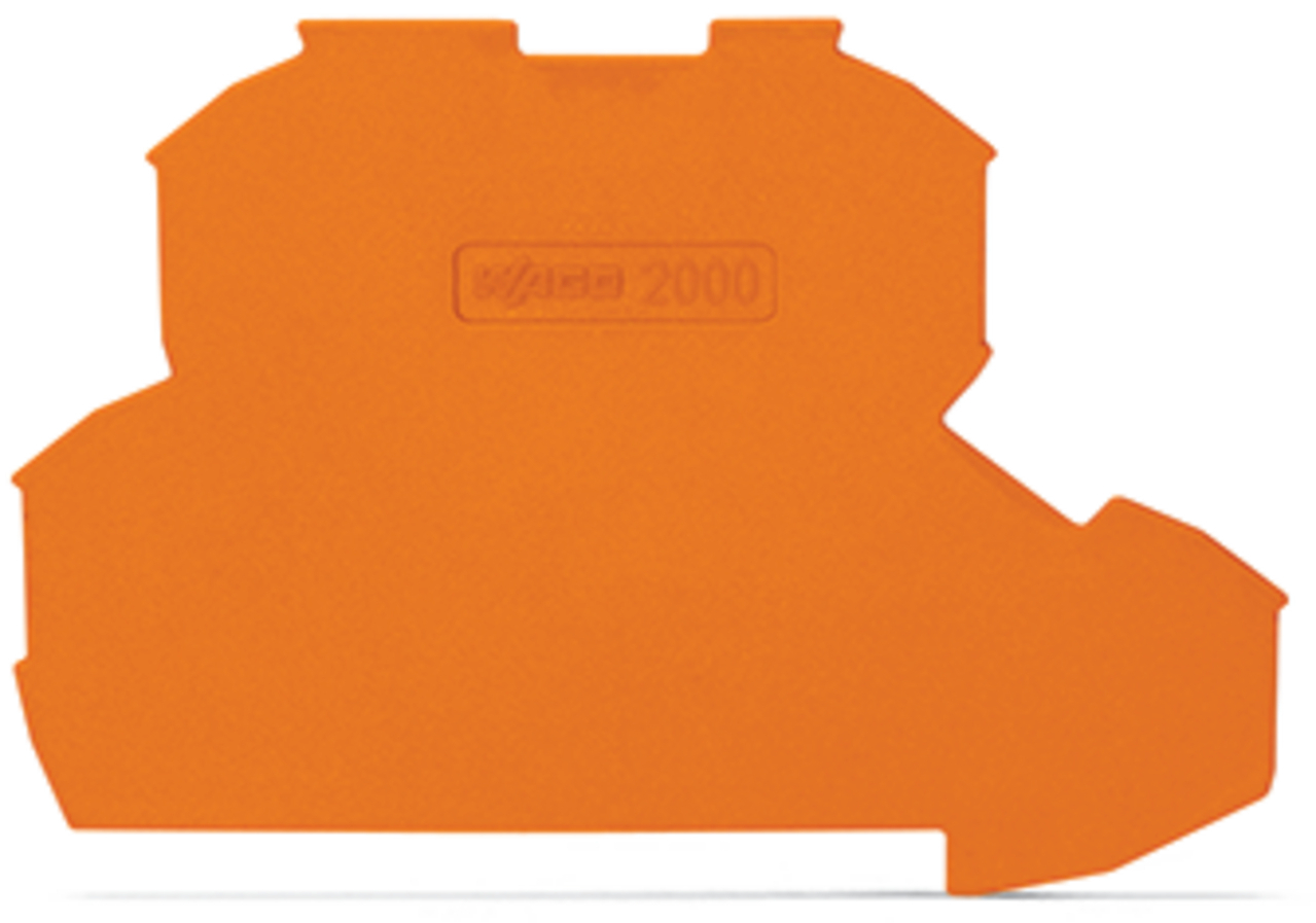 End plate; 0.7 mm thick; orange