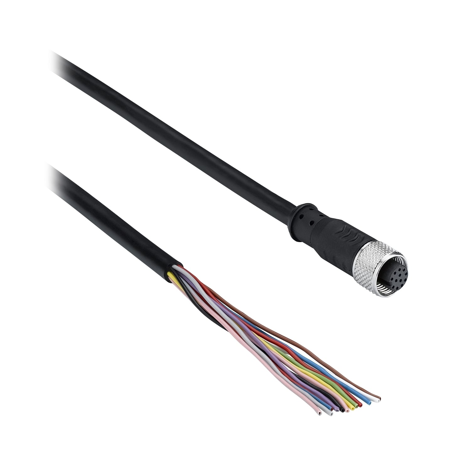 M12 12 pin straight female connector 20 m safety light curtain integrated muting