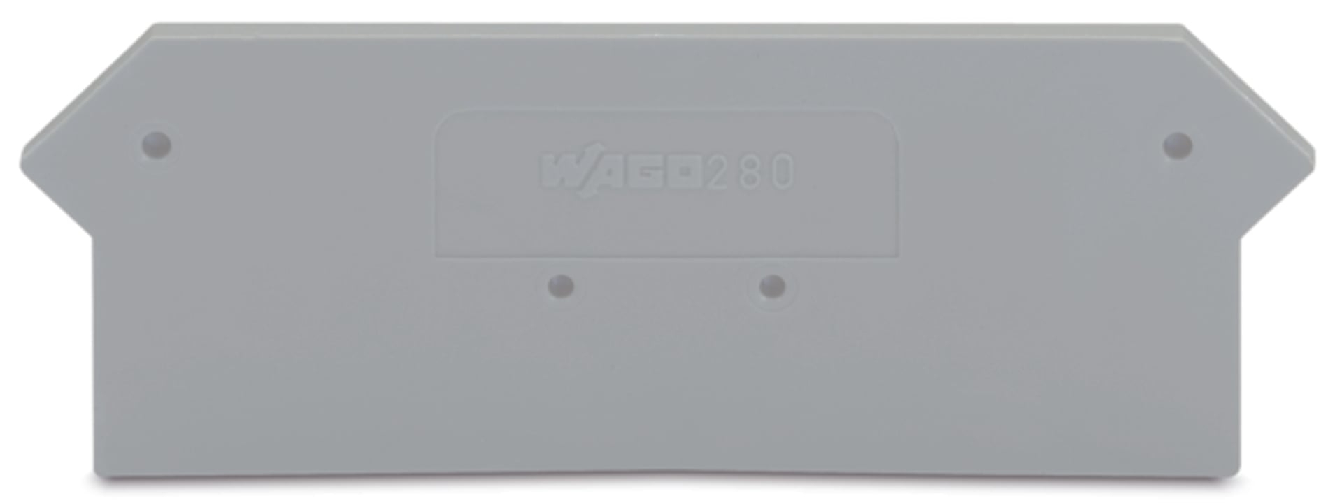 End and intermediate plate; 2.5 mm thick; gray