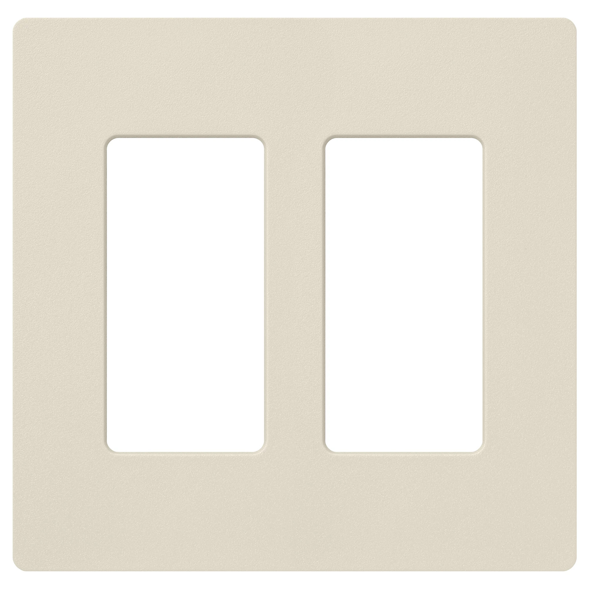 Claro Wallplate, Satin Finish, Two-gang in pumice