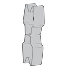 Clip, Back to Back Snap-In, Conduit Size 3/4 Inch to 3/4 Inch EMT or Rigid, Steel